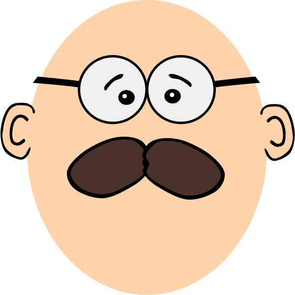 mustache guy Free SVG