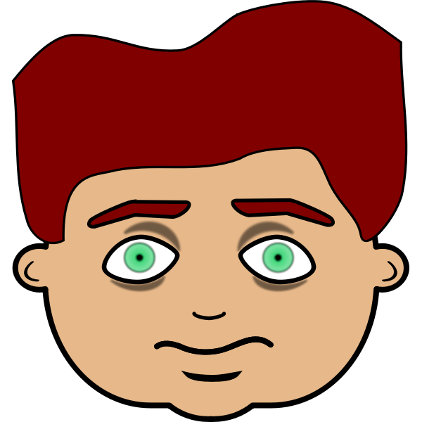 Vector image of an ugly kid Free SVG