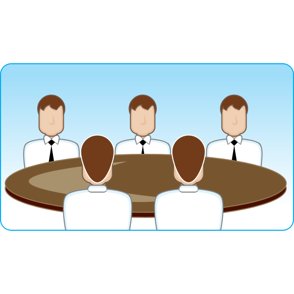 Round table meeting vector image Free SVG
