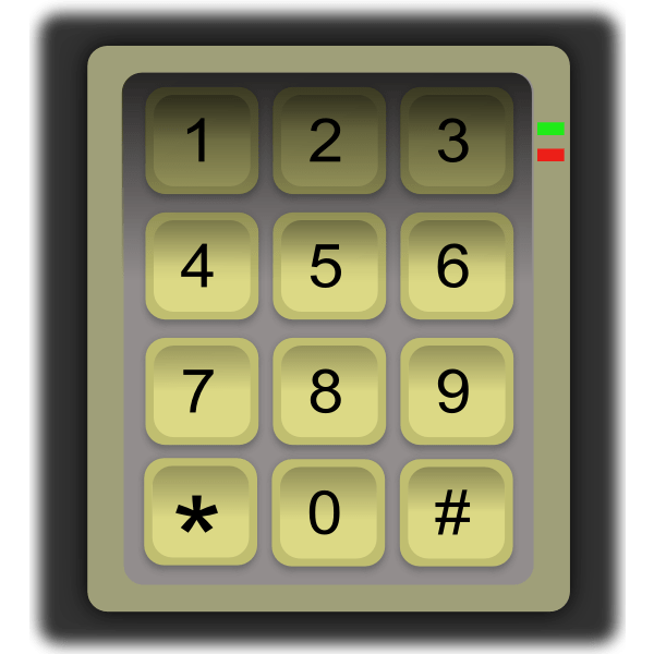 Keypad vector clip art Free SVG