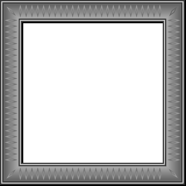 Vector drawing of square frame with rhomboid decorations Free SVG