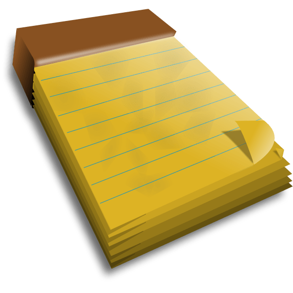 Notebook with yellow pages Free SVG