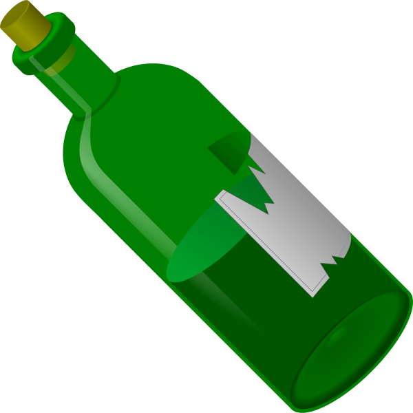 Green bottle vector clip art Free SVG