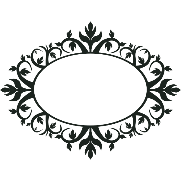 Ornamental oval frame vector clip art Free SVG