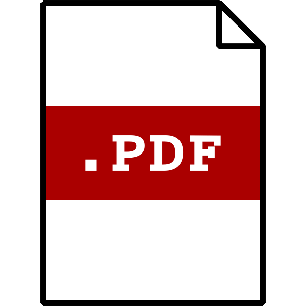Vector drawing of pdf file type computer icon Free SVG