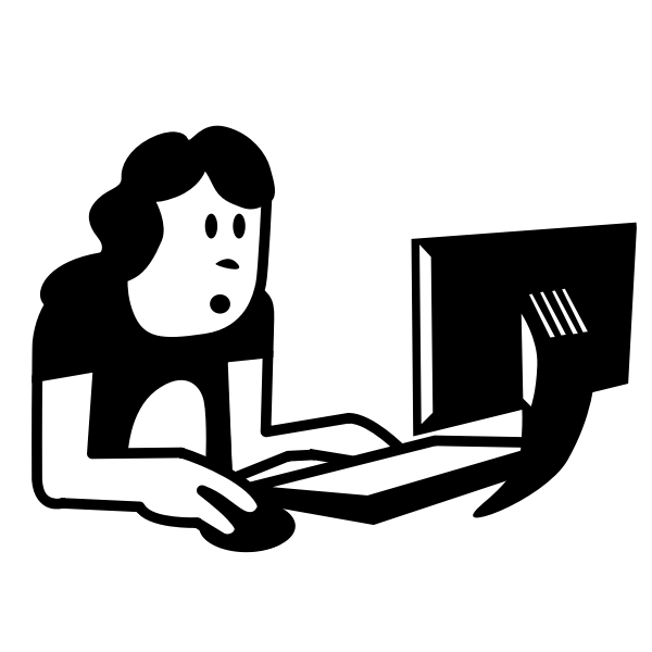 Vector Clip Art Of Female Office Computer User Icon Free Svg