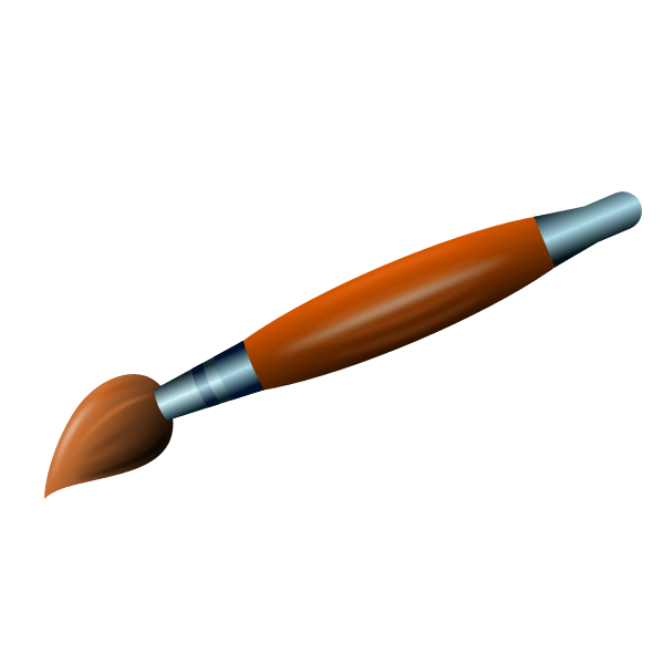 Brown paintbrush vector clip art Free SVG