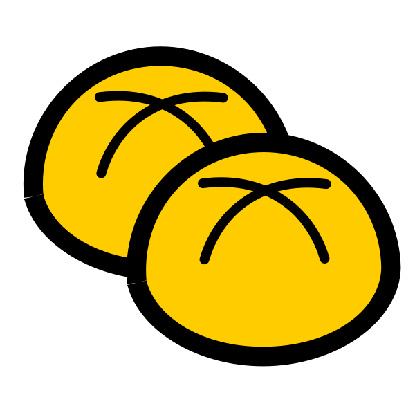 Bread buns icon vector illustration Free SVG