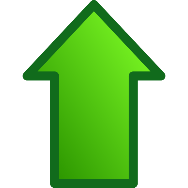 Green arrow pointing up vector image Free SVG