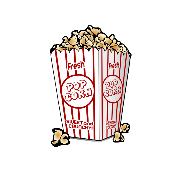 Popcorn bag vector clip art Free SVG