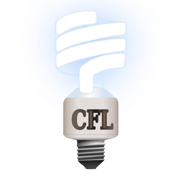 Compact fluorescent lamp vector illustration Free SVG