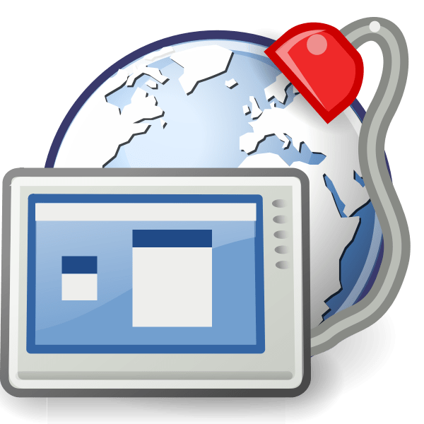 Blue desktop icon Free SVG