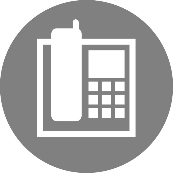 Phone Icon grey color Free SVG