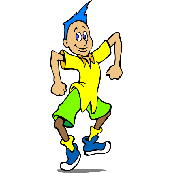 Dancing boy image Free SVG