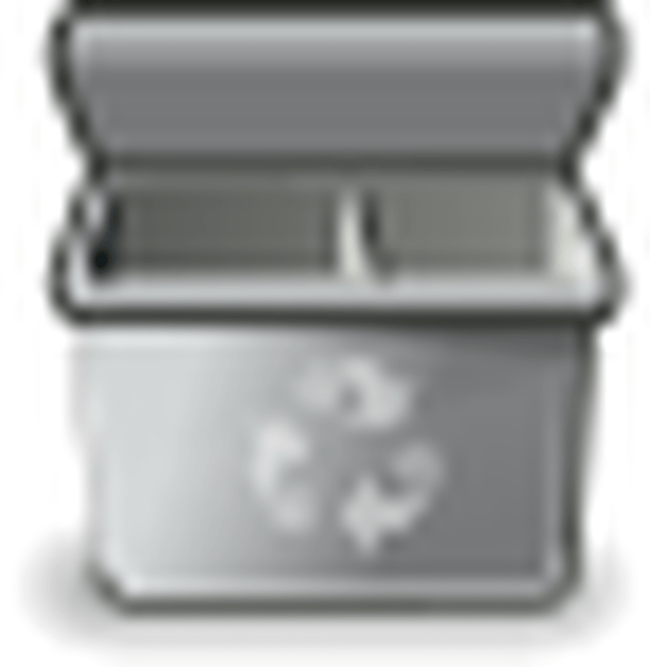 Gray recycle bin Free SVG