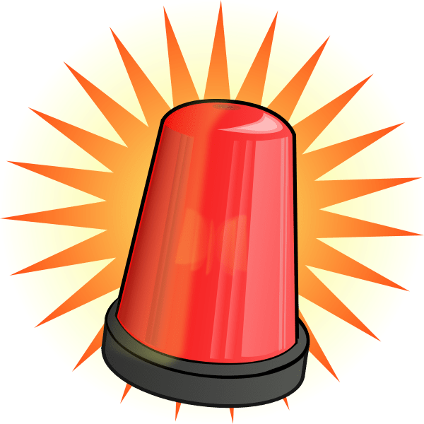 Red signal light vector image Free SVG