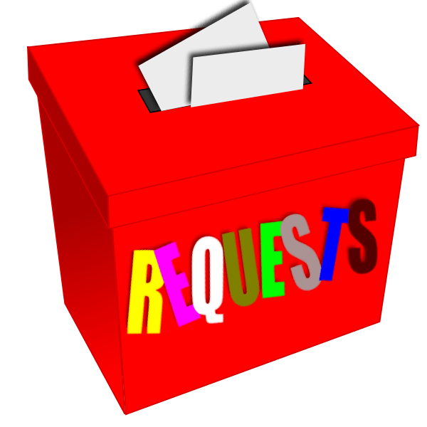Vector image of requests ballot box Free SVG
