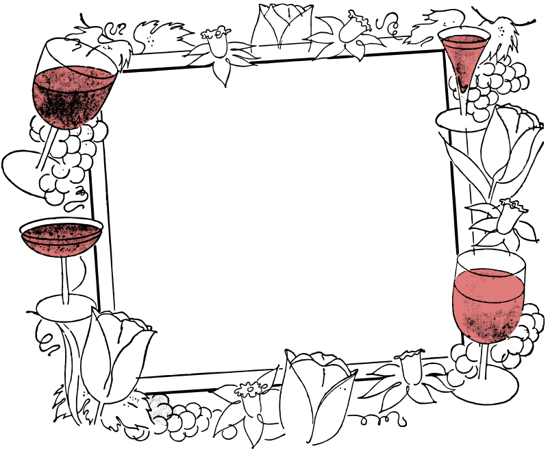 Retro Wine Frame Free SVG