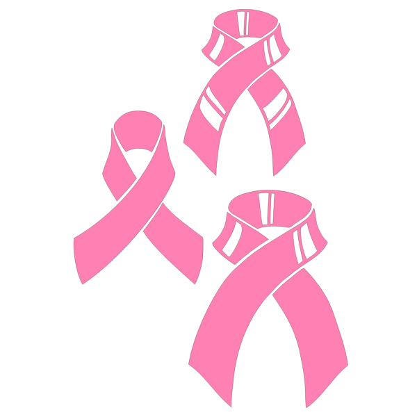 Vector graphics of pink ribbons set Free SVG