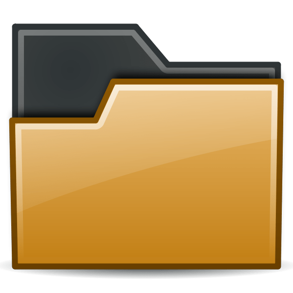 Brown folder icon Free SVG