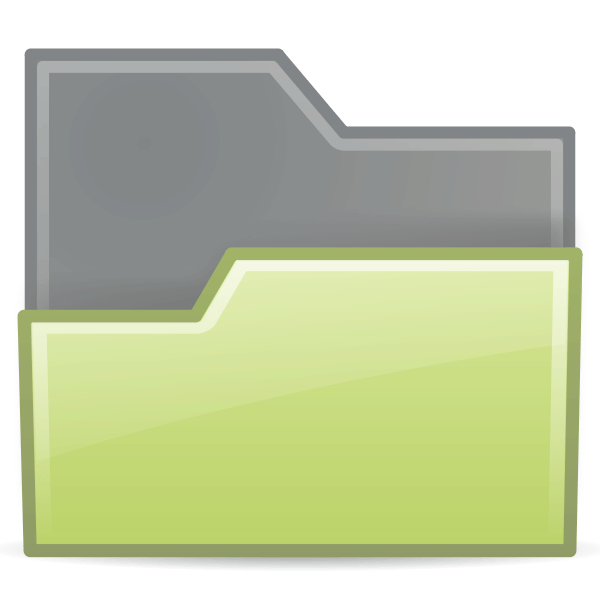 Green accept folder Free SVG