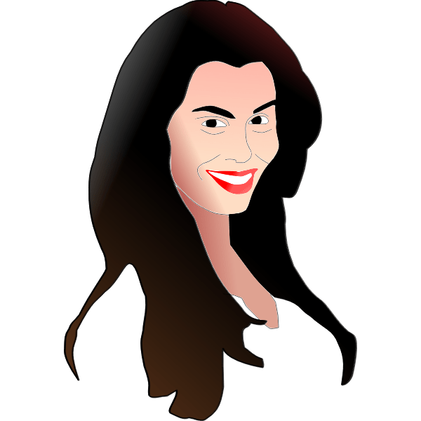 Ugly woman with long hair vector image Free SVG