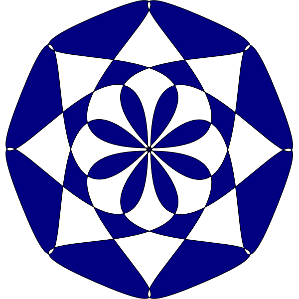 Blue and white star vector image Free SVG