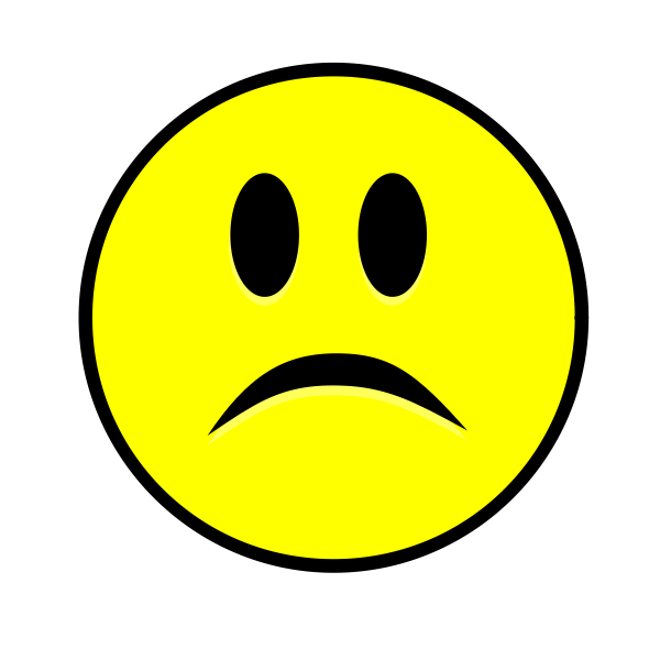 sad smiley yellow simple Free SVG