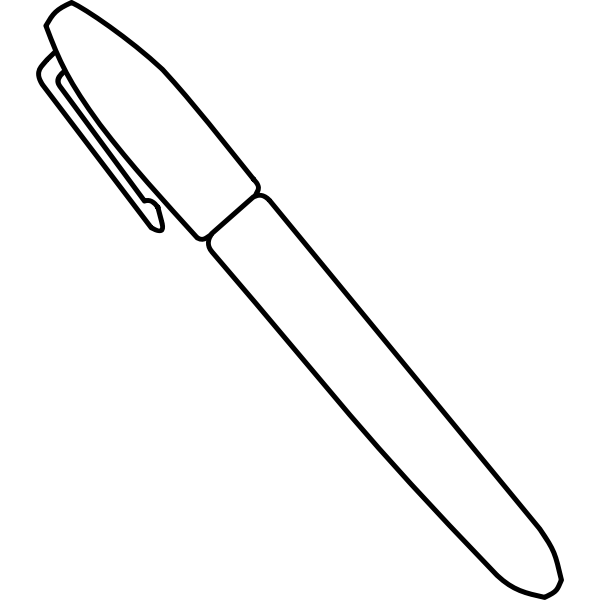 Marker pen vector clip art Free SVG