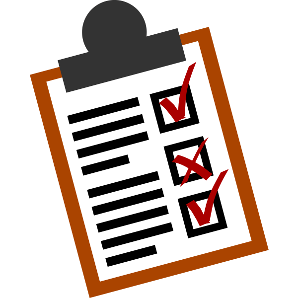 Checklist Vector Icon Free Svg
