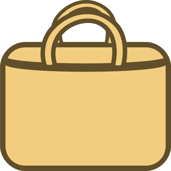 Simple shopping bag vector icon Free SVG