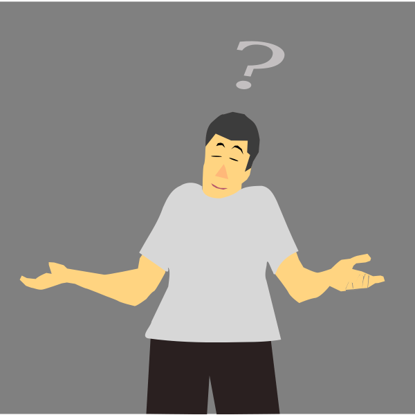 Shrug gesture Free SVG