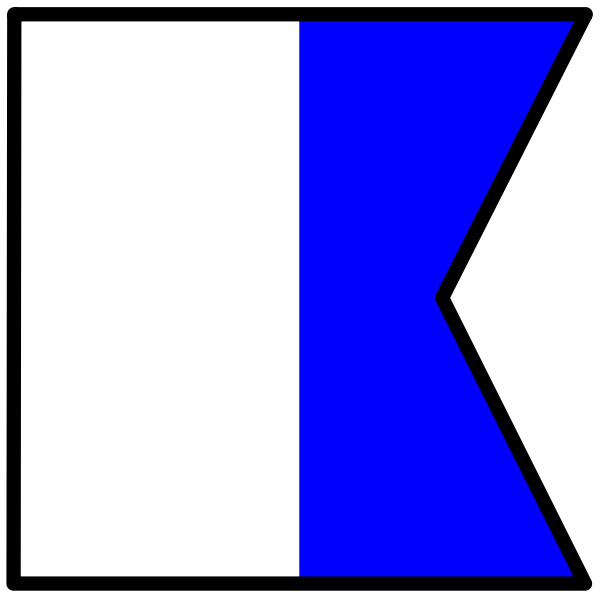 Signal flag alpha Free SVG