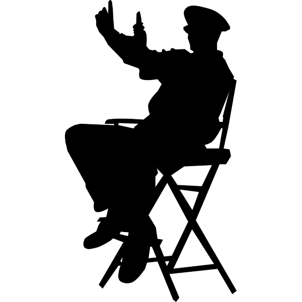 Director in chair Free SVG