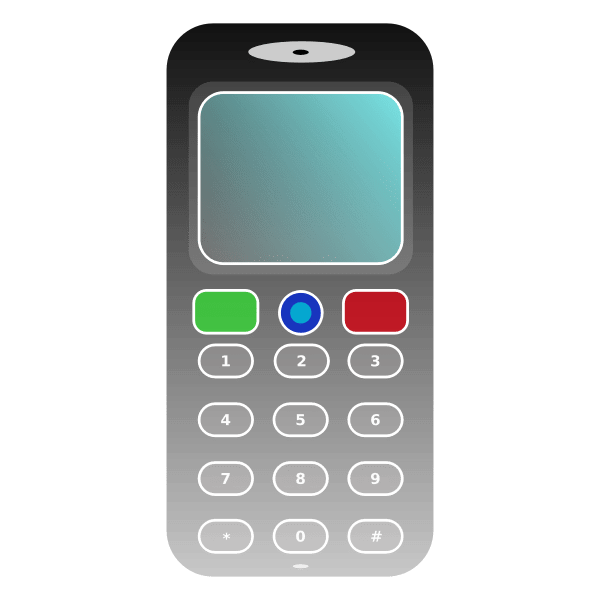 Simple cell phone vector drawing Free SVG