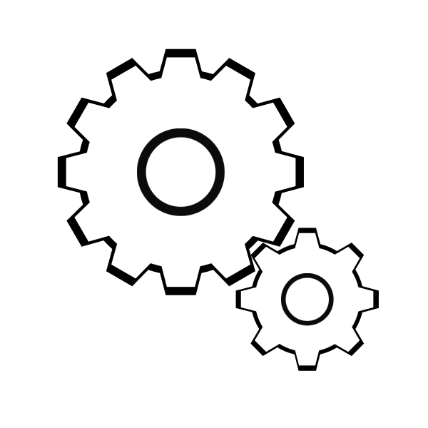 Simple gears Free SVG