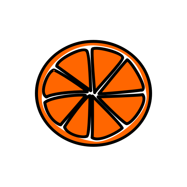 Sliced orange vector image Free SVG