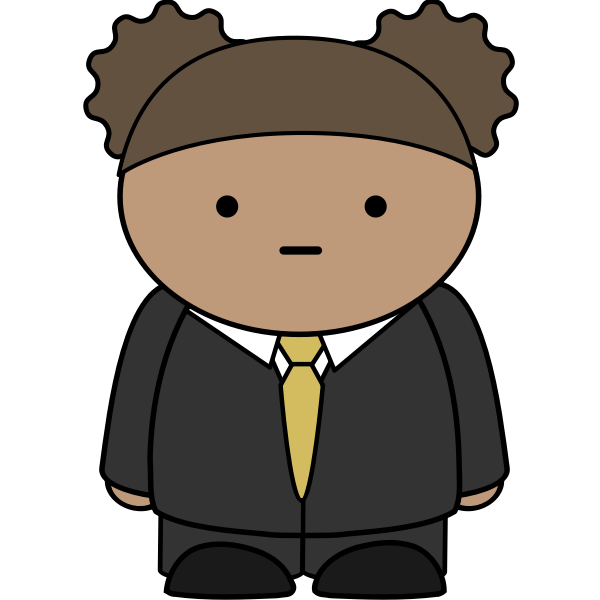 Cartoon boy in suit Free SVG
