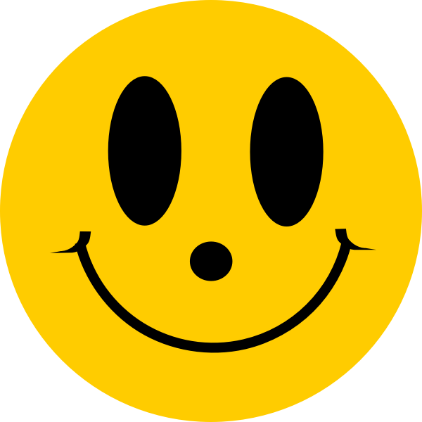 Simple flat smiley face vector image Free SVG