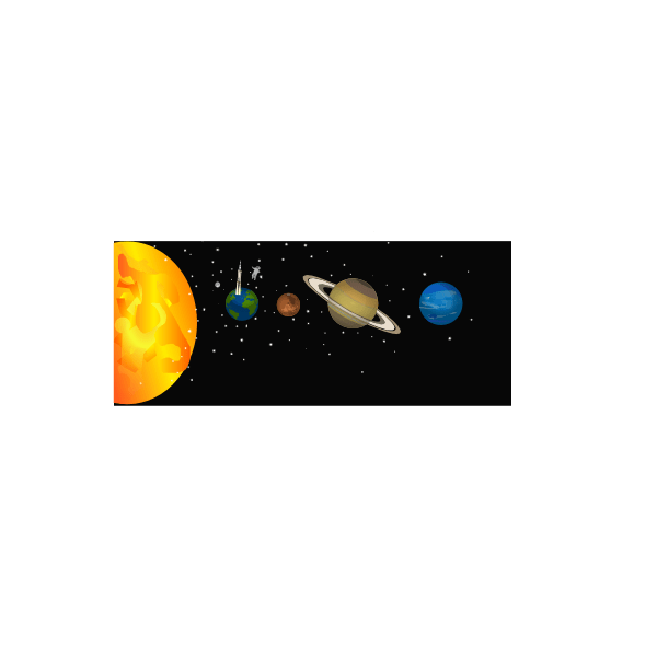 Solar system vector image Free SVG