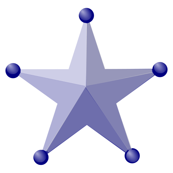 3D Fancy Star Free SVG