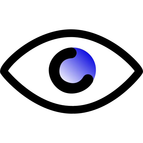 Vector graphics of blue eye symbol Free SVG