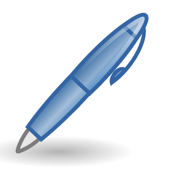 Blue pen Free SVG