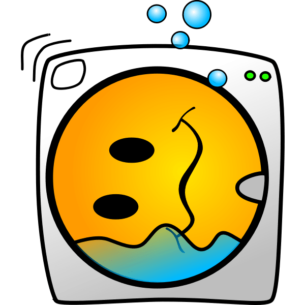 Washing machine smiley Free SVG
