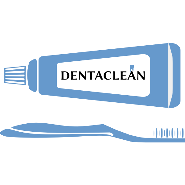 Toothbrush and toothpaste vector image Free SVG