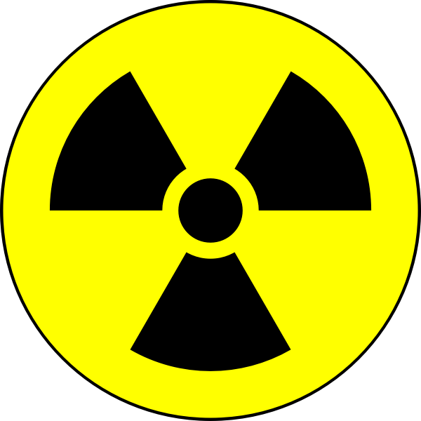 Round nuclear waste warning sign vector image Free SVG