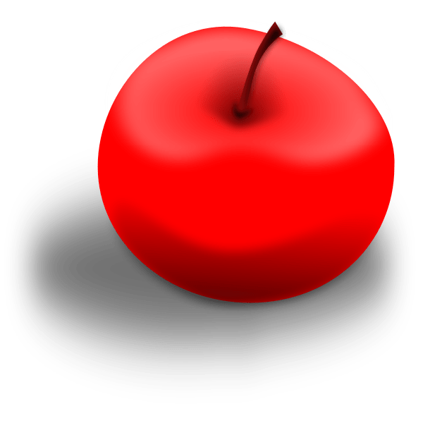 Red apple vector image Free SVG
