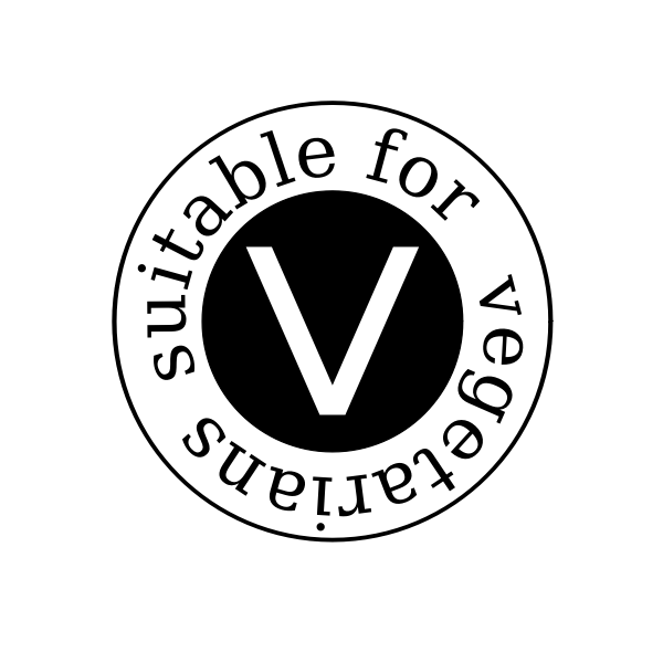 Suitable for vegetarians sign vector image Free SVG