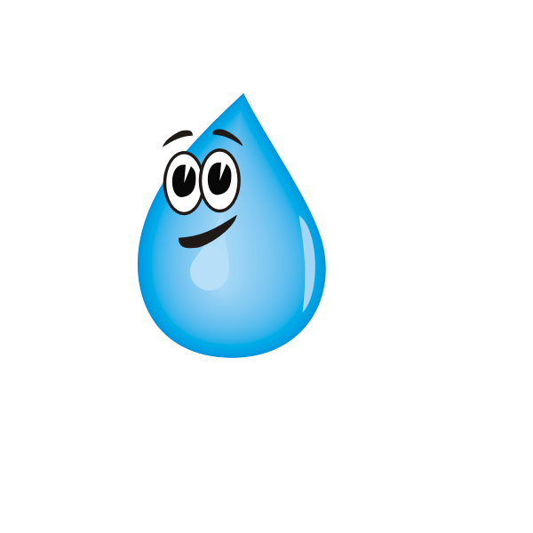 Smiling water droplet vector clip art Free SVG