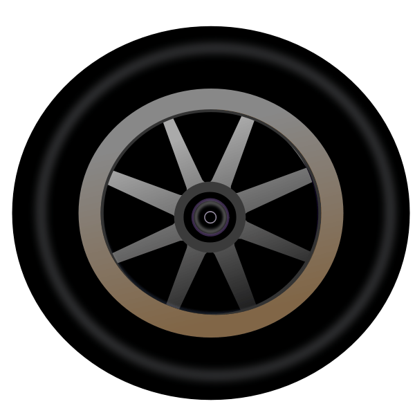 Vector image of wheel Free SVG